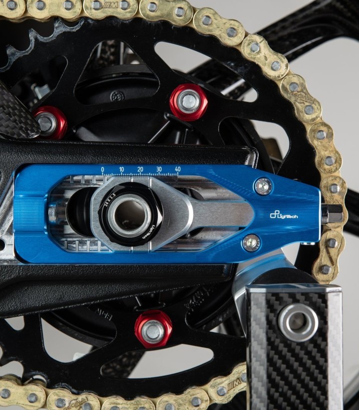 Tendicatena LighTech blu cobalto per BMW M 1000 R/RR (22-24), S 1000 R (21-25), S 1000 RR (19-25)