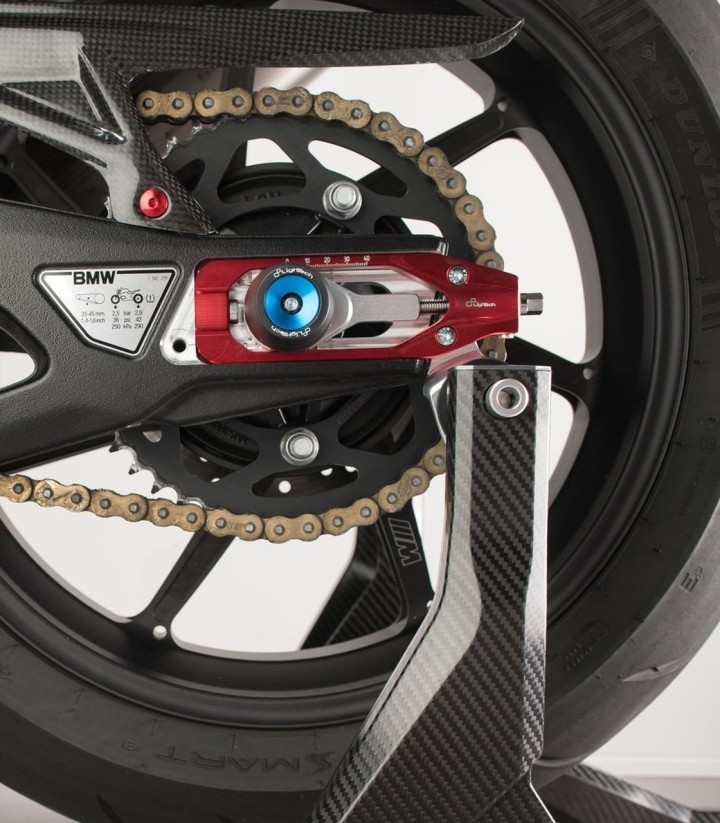 LighTech-kettingspanners in rood voor BMW M 1000 R/RR (22-24), S 1000 R (21-25), S 1000 RR (19-25)