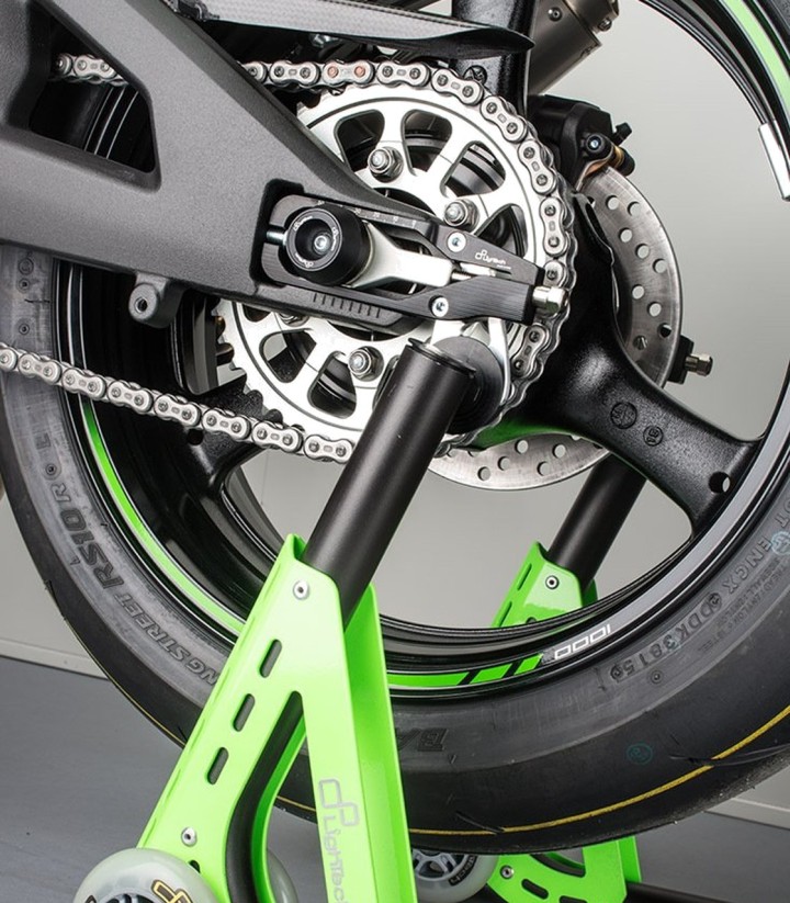 Tendeurs de chaîne LighTech coloris noir pour Kawasaki ZX 10 R (16-25)