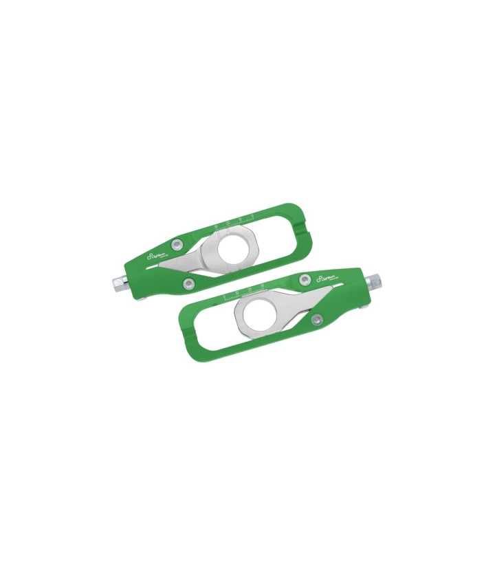 Tendeurs de chaîne LighTech coloris vert pour Kawasaki ZX 10 R (16-25)