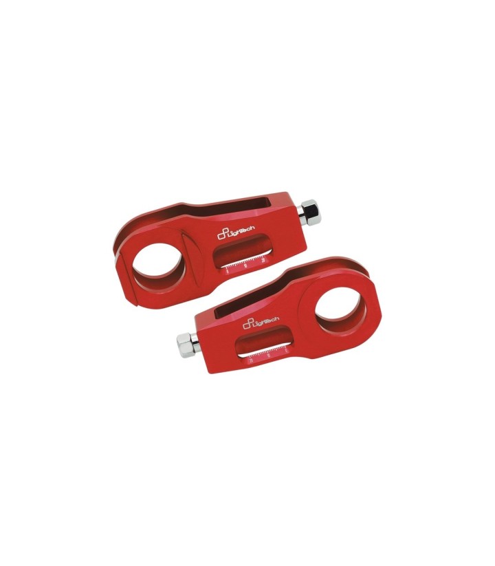 Tendeurs de chaîne LighTech coloris rouge pour Yamaha YZF R6 (06-16)