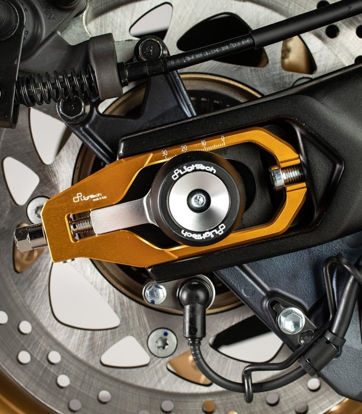 Tensores de corrente LighTech em dourado para Yamaha TMAX 500 (08-11), 530 (12-24), 560 (20-25)