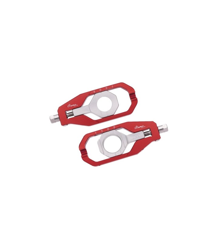 LighTech Chain Adjusters in Red for Yamaha TMAX 500 (08-11), 530 (12-24), 560 (20-25)