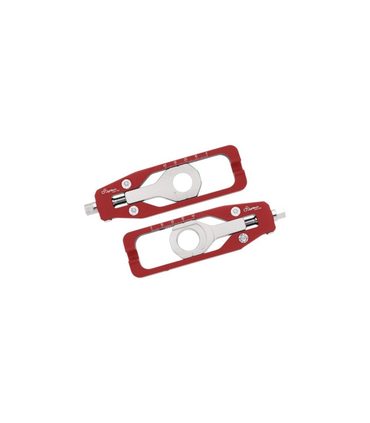 Tendeurs de chaîne LighTech coloris rouge pour Yamaha MT 09 (13-16), MT 09 Tracer (13-20), XSR 900 (13-24)