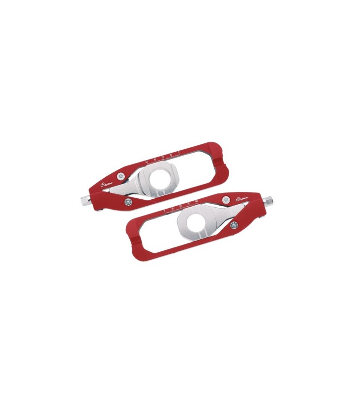 Tendeurs de chaîne LighTech coloris rouge pour Yamaha YZF R1 (09-14)