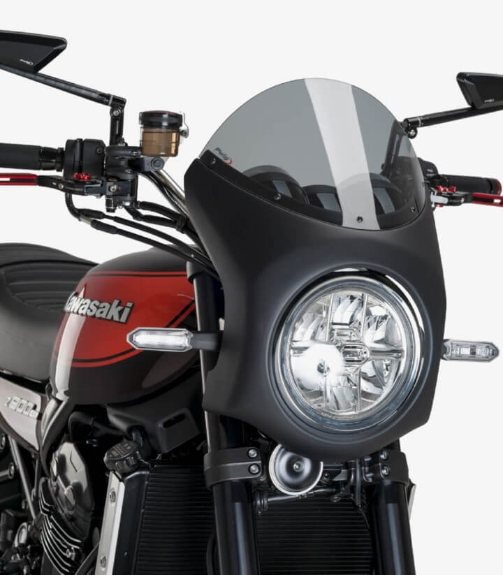 Kawasaki Z900RS Puig Retro Smoked Windshield 9595H