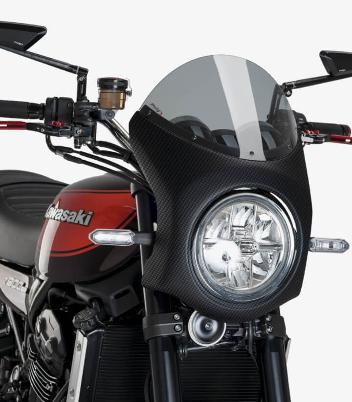 Kawasaki Z900RS Puig Retro Smoked Windshield 9596H