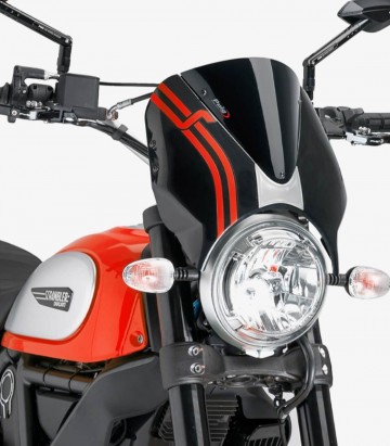 Ducati Scrambler Puig Retrovision Black Windshield 7652N