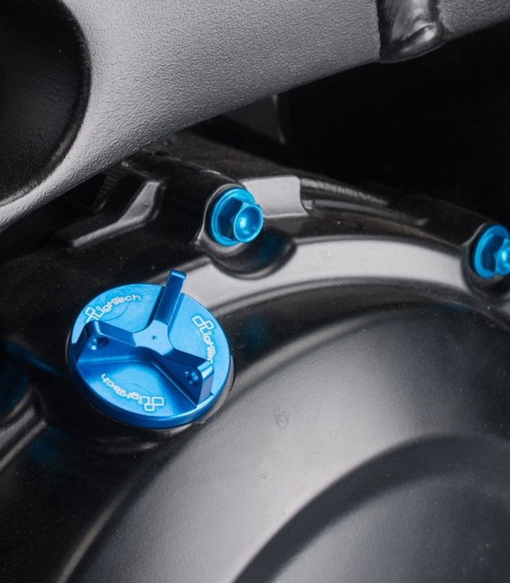 Tapón de Aceite LighTech M20 x 1,5 en Azul Cobalto para varios modelos de Aprilia, Moto Guzzi y Suzuki