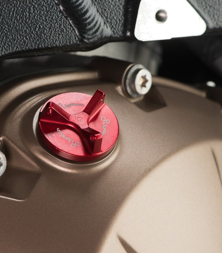 LighTech Öleinfülldeckel M23,5 x 2 in Rot für BMW S 1000 R (09-23), S 1000 RR (24)