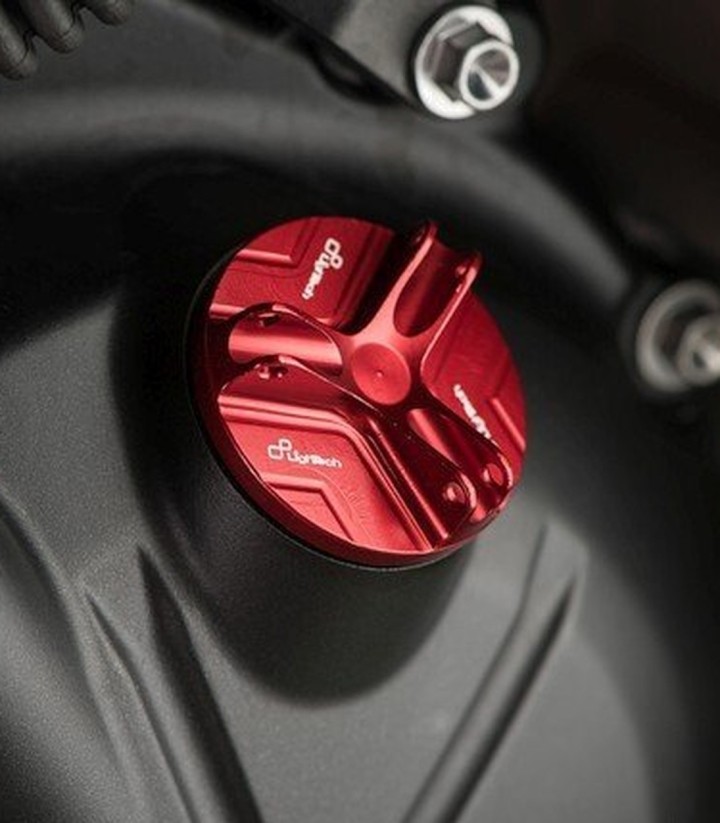 Bouchon d’huile LighTech M30 x 1,5 rouge pour Kawasaki ZX 10 R (05-25), ZX 6 R (05-24)