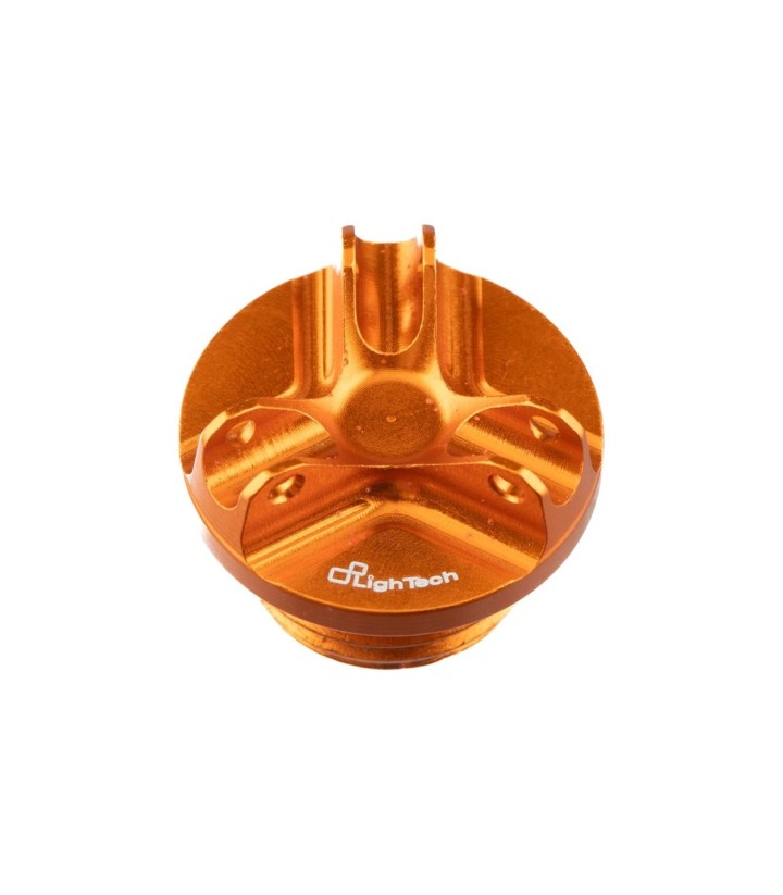 LighTech Öleinfülldeckel M24 x 3 in Orange für several KTM and MV Agusta models