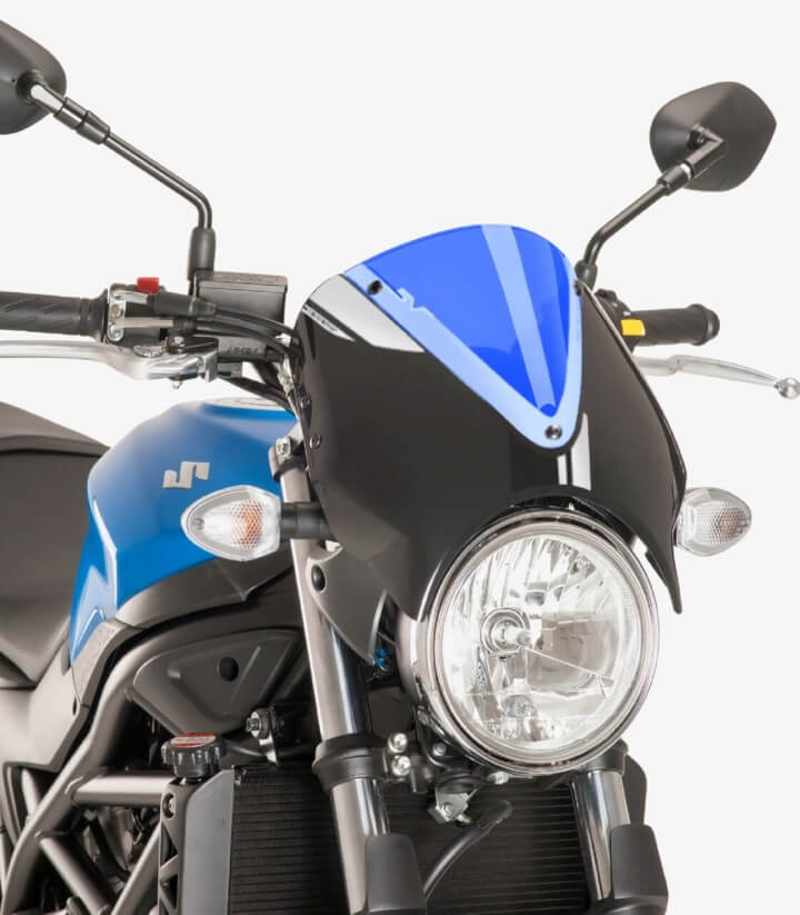 Suzuki SV650 Puig Retrovision Blue Windshield 8926A