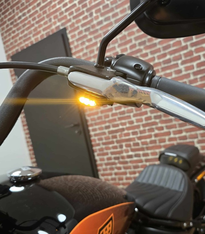 Kellermann Dash M knipperlichten, zwart, voor Harley-Davidson Softail (18-24) 188110+188115