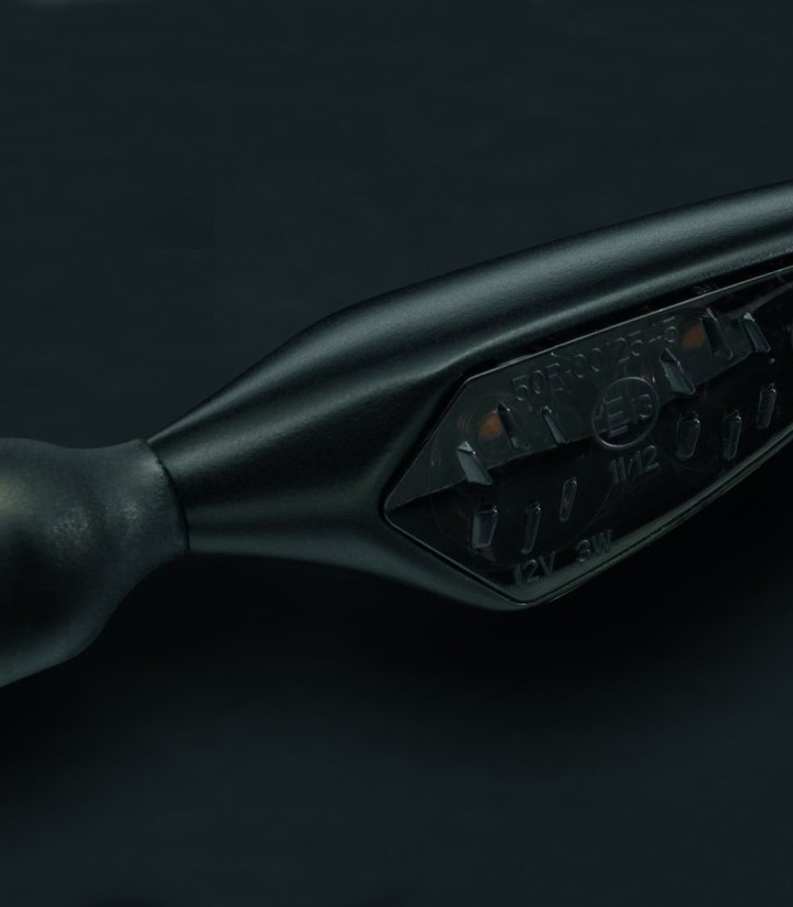 Kellermann Rhombus Dark knipperlichten, zwart 148100+148150