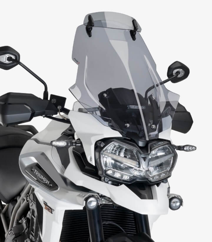 Triumph Tiger Explorer Puig Touring with Visor Smoked Windshield 9614H