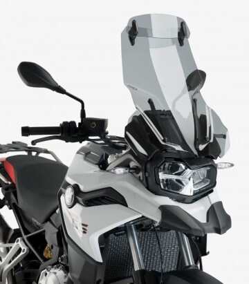 BMW F750GS (2018 - 2024), F850GS / Adventure (2018 - 2023) Puig Touring Plus with visor Smoked Windshield 9771H