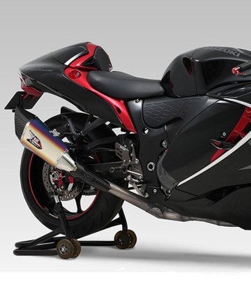 Escape Yoshimura R-11Sq JMCA Titanio azul para Suzuki GSX 1300 R Hayabusa (21-26) 110-592-l16g1