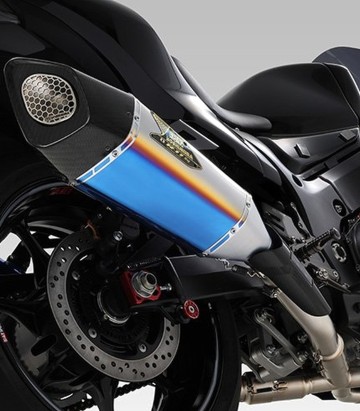 Escape Yoshimura R-11SqR Titanio azul para Suzuki GSX 1300 R Hayabusa (21-23) 110-592-a16g0