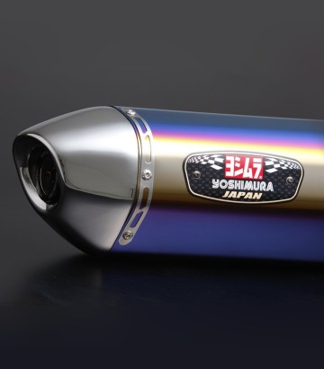 Escape Yoshimura R-77J JMCA Titanio azul con punta de acero para Suzuki SV 650 (22-25) 110-119-5v80b