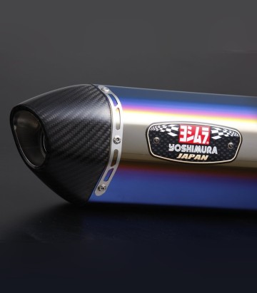 Escape Yoshimura R-77J JMCA Titanio azul con punta de carbono para Suzuki SV 650 (22-25) 110-119-5w80b