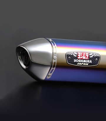 Escape Yoshimura R-77J JMCA Titanio azul con punta de acero para Suzuki SV 650 (16-19) 110-169-5v80b