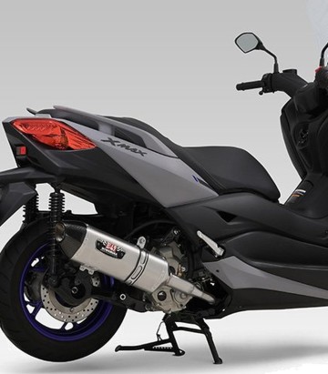 Escape Yoshimura R-77J JMCA Acero satinado con punta de carbono para Yamaha X MAX 125 (21-22) 110a-319-5130