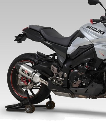 Escape Yoshimura R-77S Acero satinado con punta de carbono para Suzuki GSXS 1000/1000 Katana/950 (21-26) 1f0-19e-5w30