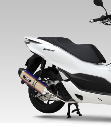 Escape Yoshimura R-77S JMCA Titanio azul para Honda PCX 125 (23) 110a-49f-5180b