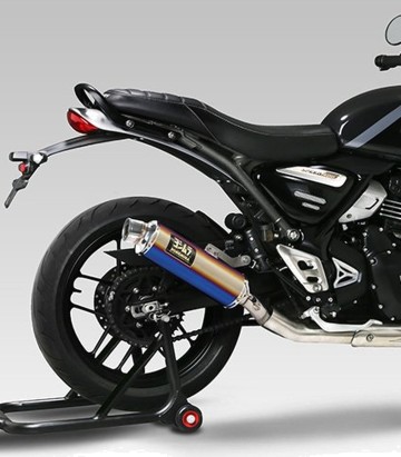 Escape Yoshimura GP-Magnum Titanio azul para Triumph Scrambler 400 X (24-25), Speed 400 (24-25) 110a-674-5u80b