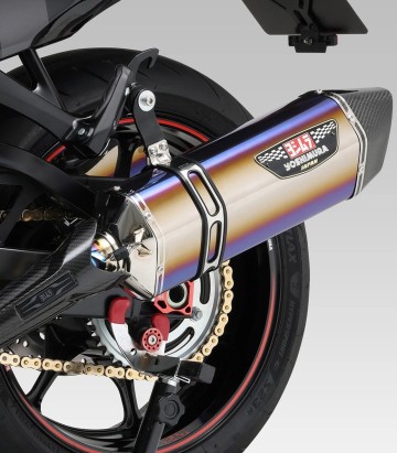 Escape Yoshimura Hepta Force Titanio azul con punta de carbono para Suzuki GSX 1300 R Hayabusa (21-25) 110-592-a06g0