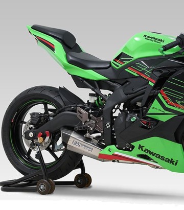 Escape Yoshimura Hepta Force Acero satinado con punta de carbono para varios modelos de Kawasaki 150-247-c23g0