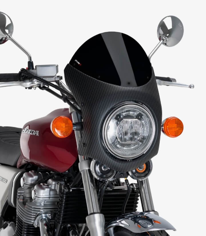 Windschild Puig Retro Honda CB1100, Triumph Speed/Street Twin, Thruxton 1200, Mash Black Seven Schwarz 9515N