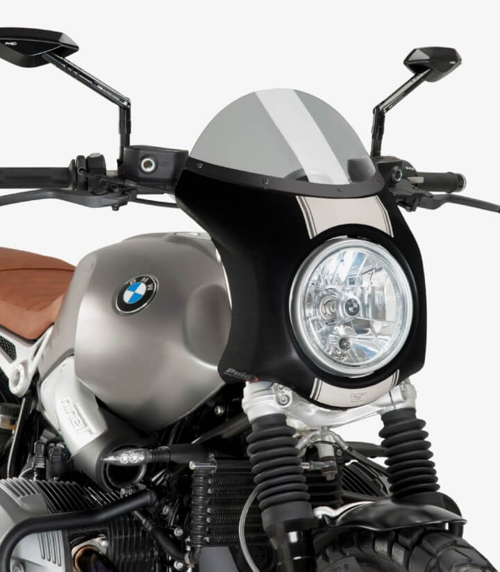 BMW R Nine T Scrambler Puig Retro Smoked Windshield 9254H