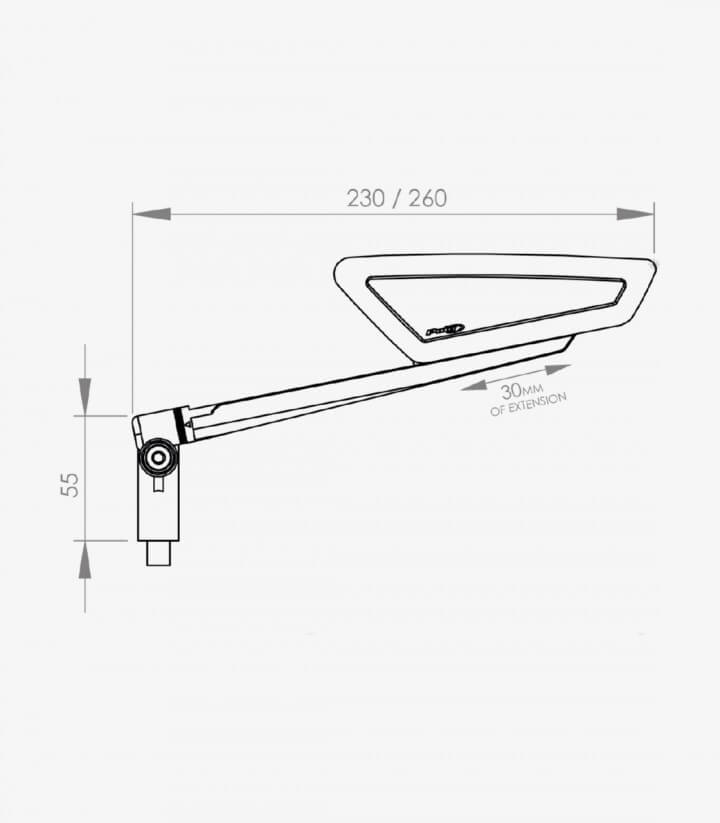 Black Hypernaked rear view mirrors from Puig
