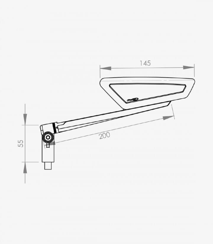 Anodized aluminum Hypernaked rear view mirrors from Puig