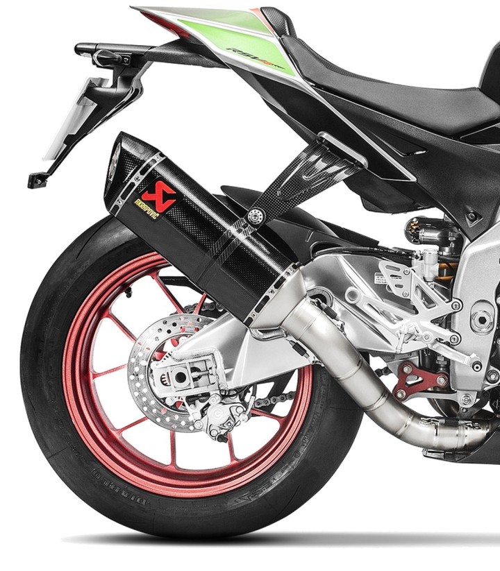 Escape Akrapovič Evolution em carbono para Aprilia RSV 4 1000/1100 (15-20), Tuono V4 1000/1100 (17-20) S-A10E8-RC
