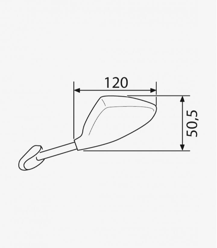 Spiegel RS2 gerade Stange von Puig in Carbon-Optik 7352C+7353C