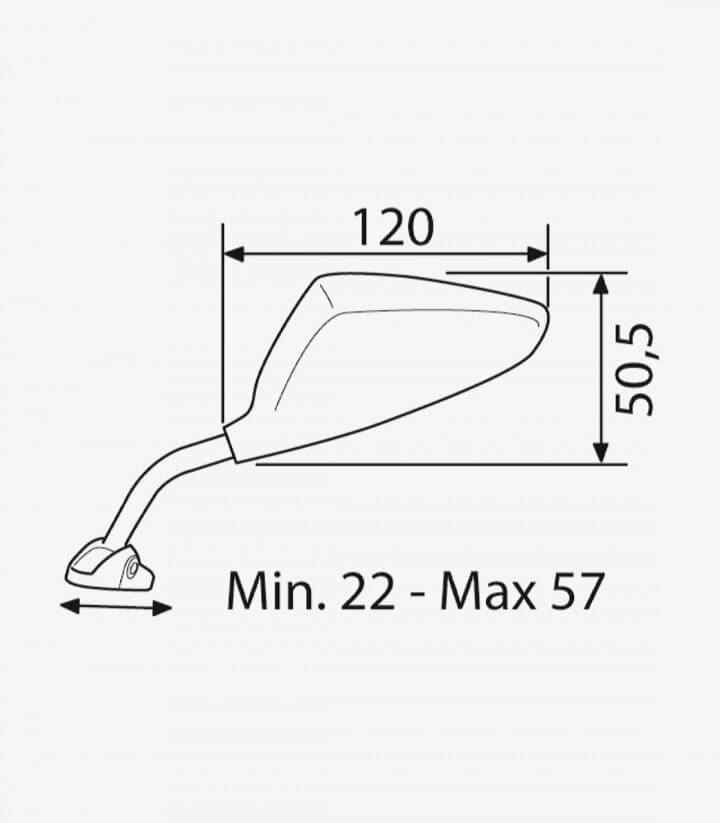 Spiegel RS2 70º von Puig in Carbon-Optik 7354C+7355C
