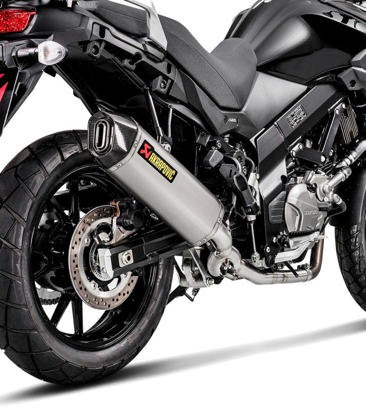 Échappement Akrapovič Racing en titane pour Suzuki DL 650 V Strom (17-24) S-S6R9-WT