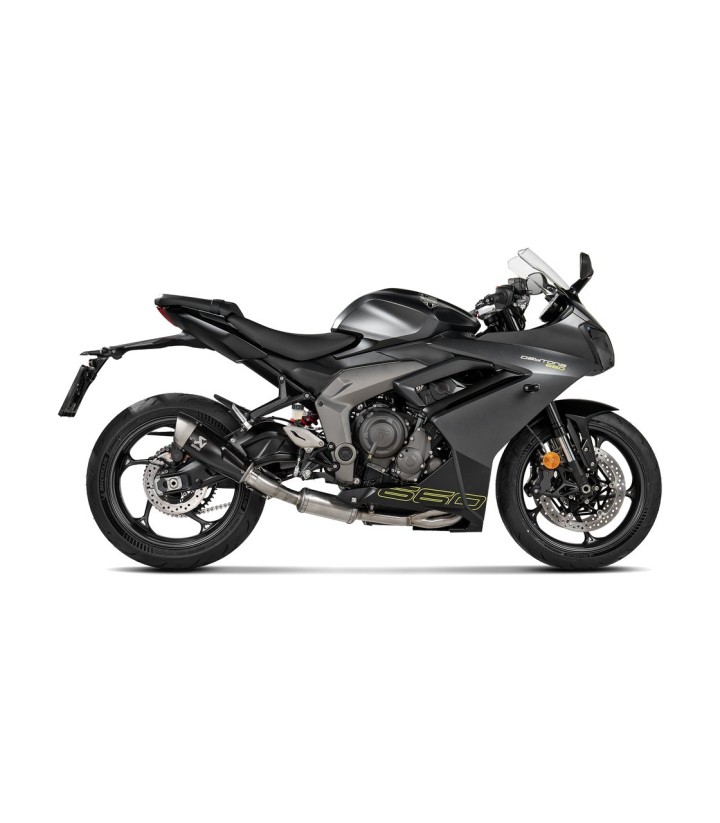 Akrapovič Racing Exhaust in Black for Triumph Daytona 660 (24-26), Tiger Sport 660 (24-26), Trident 660 (21-26) S-T6R2-CQTBL