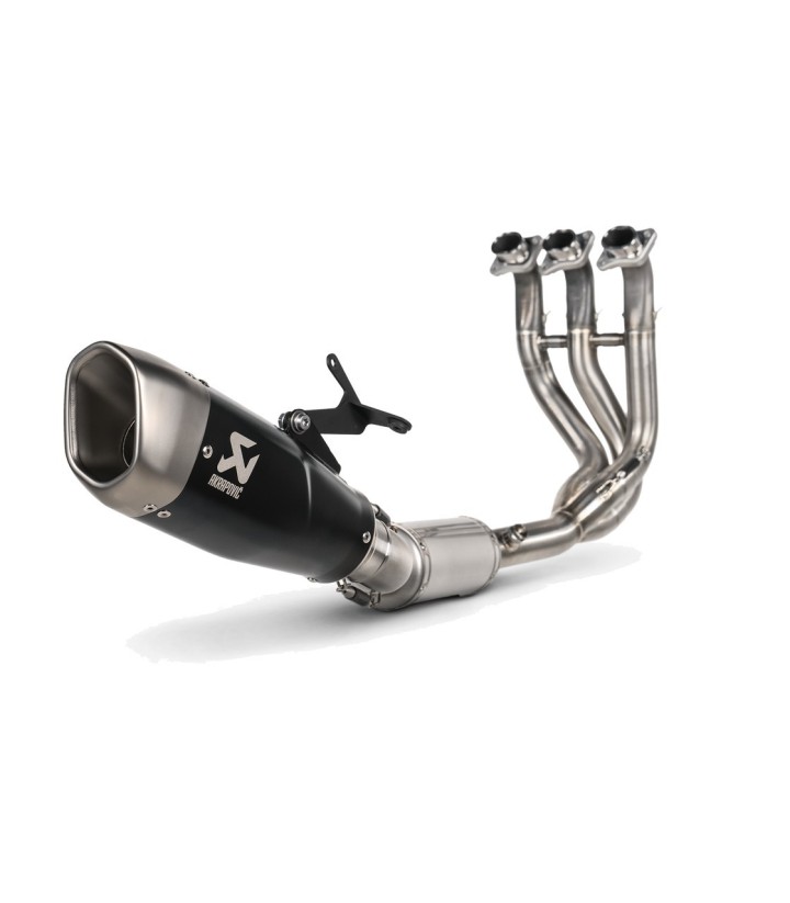 Akrapovič Racing Exhaust in Black for Triumph Daytona 660 (24-26), Tiger Sport 660 (24-26), Trident 660 (21-26) S-T6R2-CQTBL