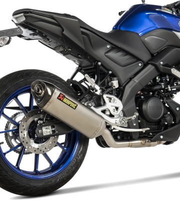Akrapovič Racing-uitlaat van titanium voor Yamaha MT 125 (21-26), R 125 (21-26), YZF 125 R (21-25), YZF R25 (21-26)