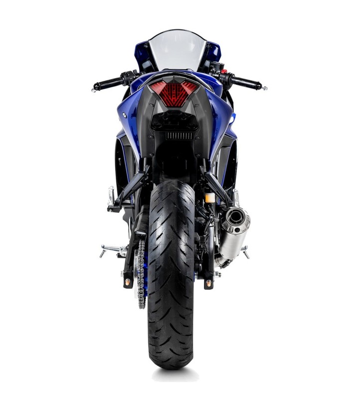 Escape Akrapovič Racing em aço para Yamaha MT 03 320 (16-19), YZF R25 (14-21), YZF R3 (15-21) S-Y2R1-CUBSS