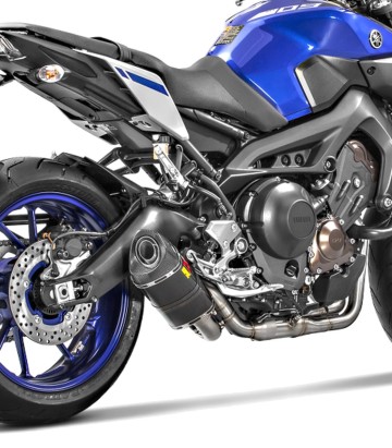 Échappement Akrapovič Racing en carbone pour Yamaha MT 09 (14-20), XSR 900 (16-21) S-Y9R2-AFC