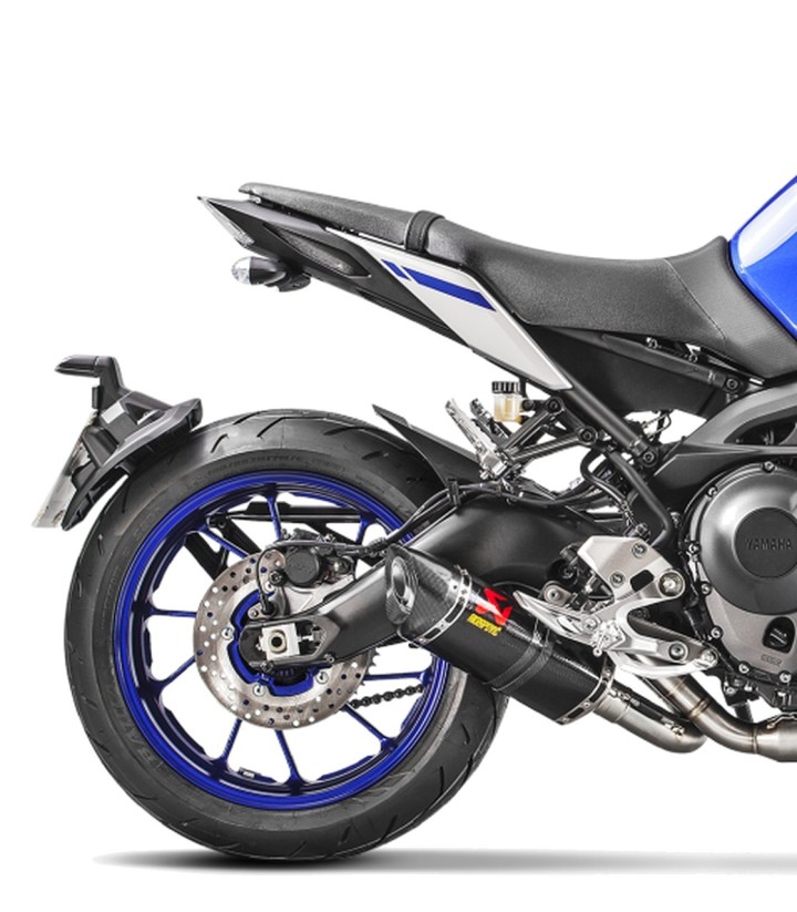 Scarico Akrapovič Racing in carbonio per Yamaha MT 09 (14-20), XSR 900 (16-21) S-Y9R2-AFC