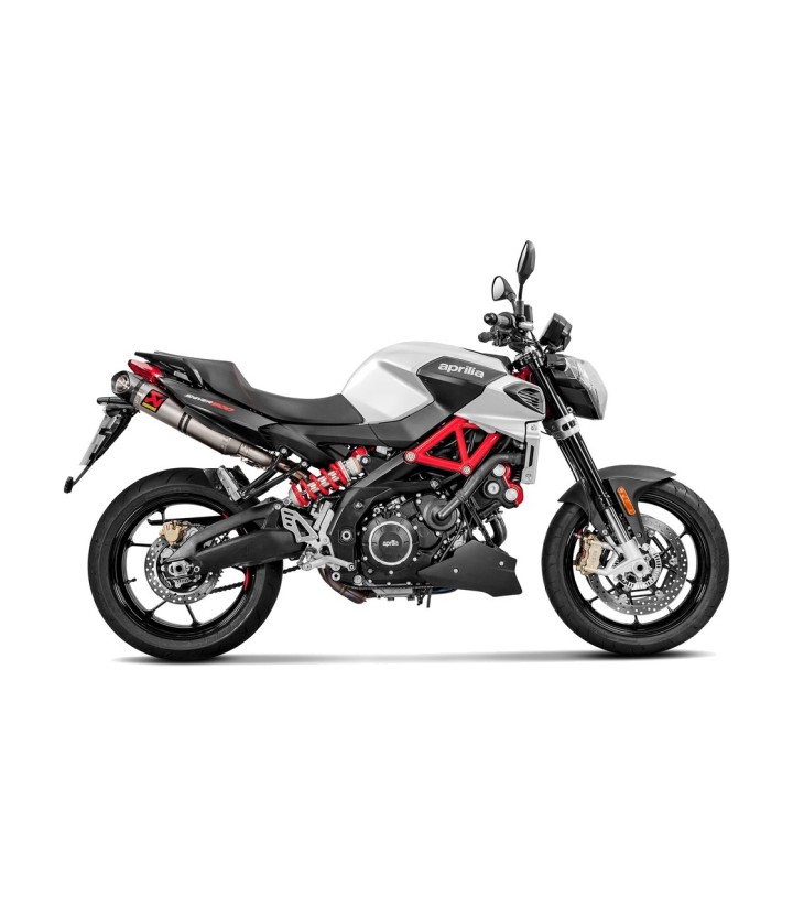 Akrapovič Exhaust in Titanium for Aprilia Shiver 900 (17-20) S-A9SO1-HDT/1