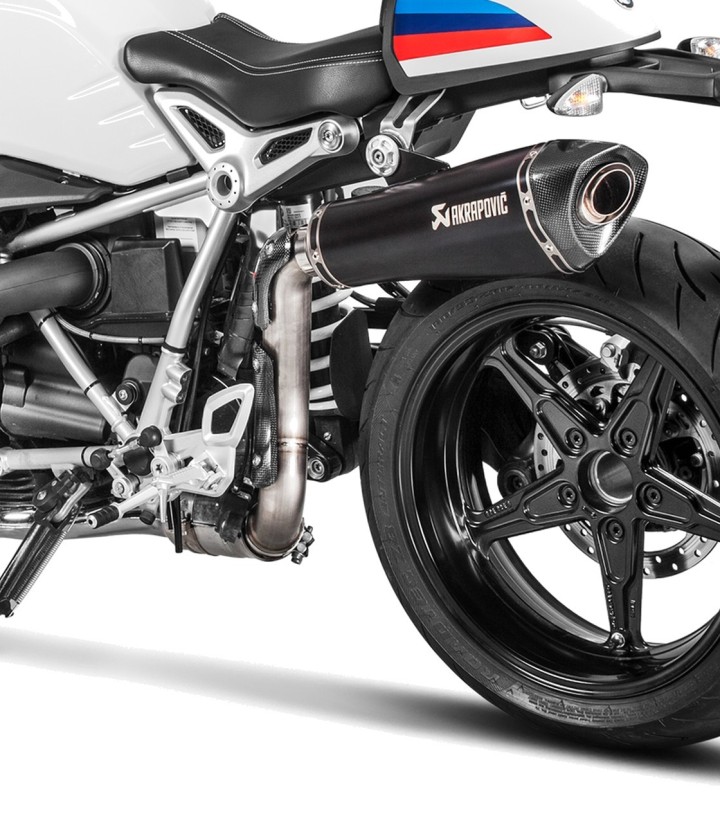 Scarico Akrapovič nero per BMW R 1200 nineT (14-23) S-B12SO17-HBRBL