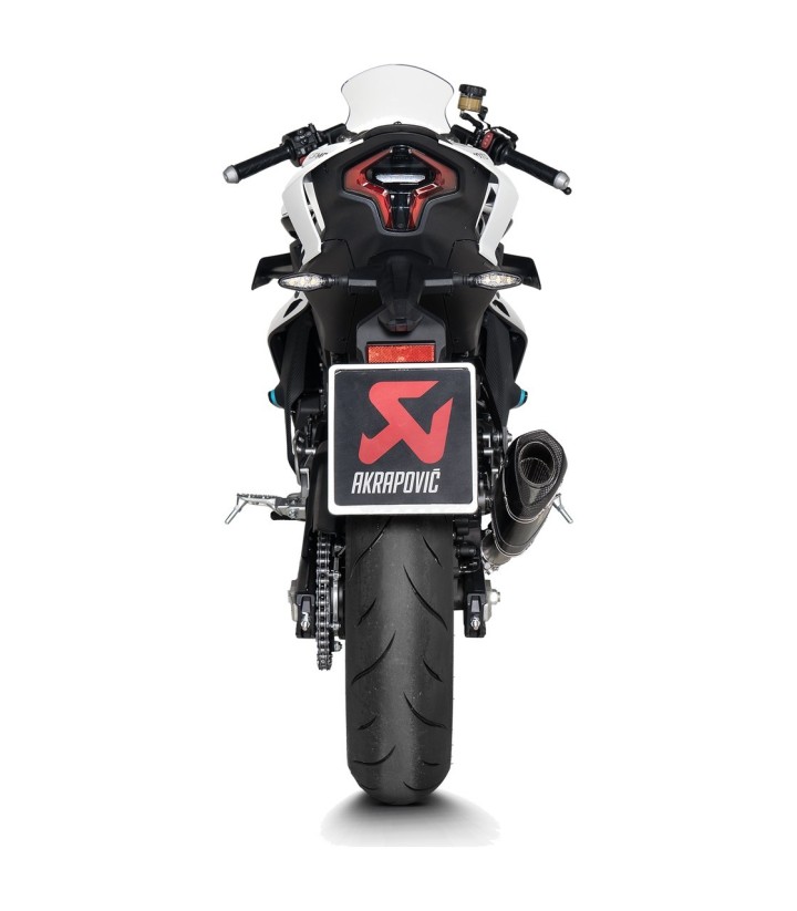 Échappement Akrapovič en carbone pour CFMOTO NK 450 (24-26), SR 450 (24-26) S-CF4SO1-APC