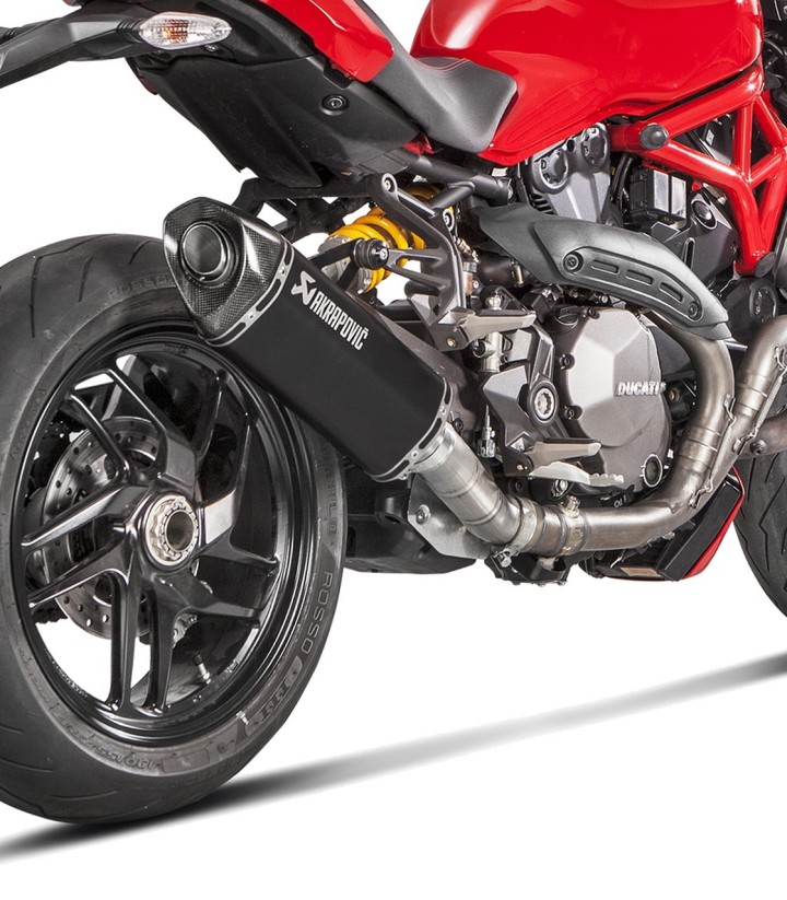 Escape Akrapovič en Negro para Ducati Monster 1200 (17-20), Monster 821 (17-20) S-D12SO8-RTBL